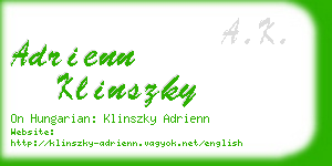 adrienn klinszky business card